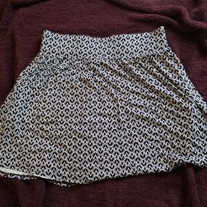 Lane Bryant Black and White Skater Skirt